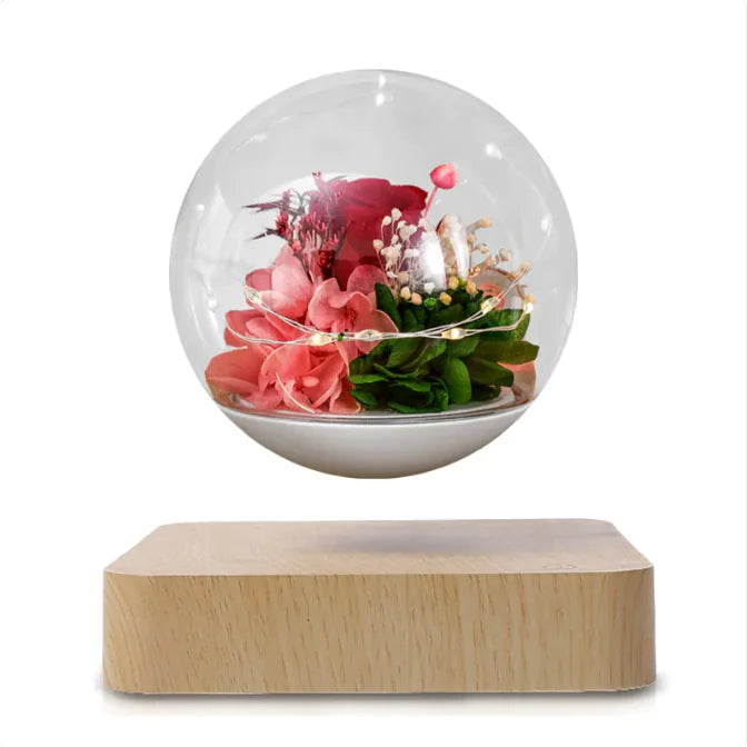 Home Desk Decoration Magnetic Levitation Perpetual Flower Ornament by Anti Spier