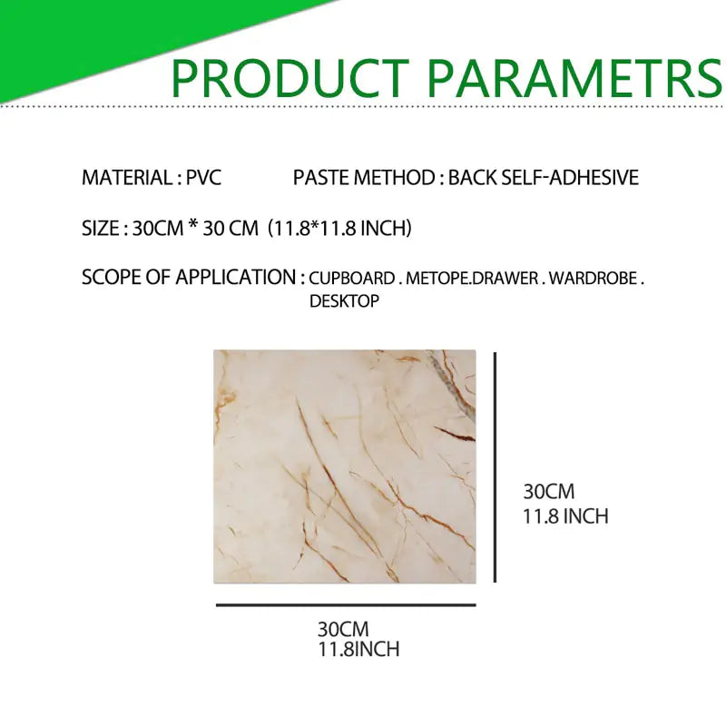 Thick Self-Adhesive Marble Floor Stickers by Anti Spier