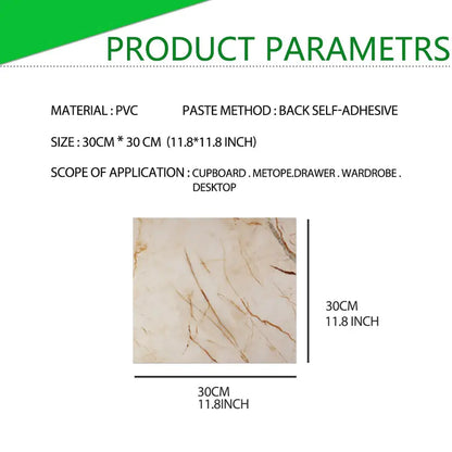 Thick Self-Adhesive Marble Floor Stickers by Anti Spier