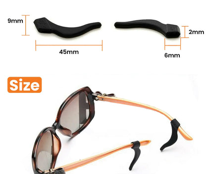 4 Pair Anti Slip Glasses Ear Hooks Tip by Anti Spier