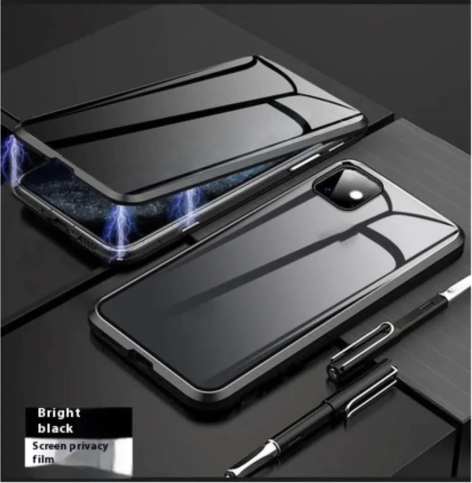 Magnetic Privacy Glass Case for iPhone - Anti-Peep Screen Protector with 9H Hardness by Anti Spier