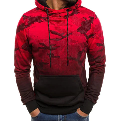 Camo Hoodie Sweatshirt with Hood by Anti Spier