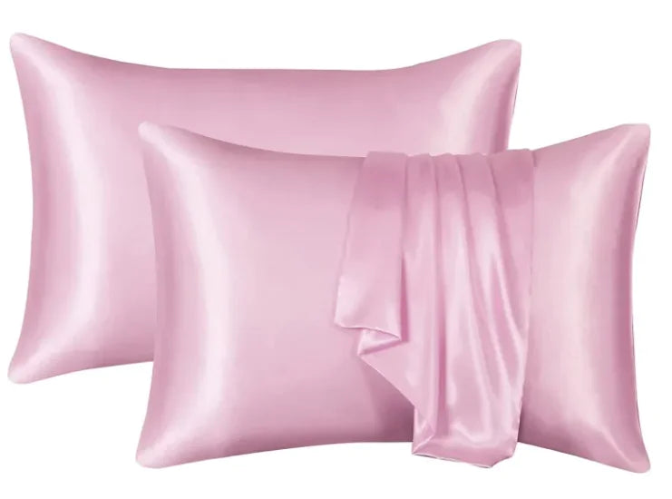 Silk-like Solid Color Pillowcase by Anti Spier