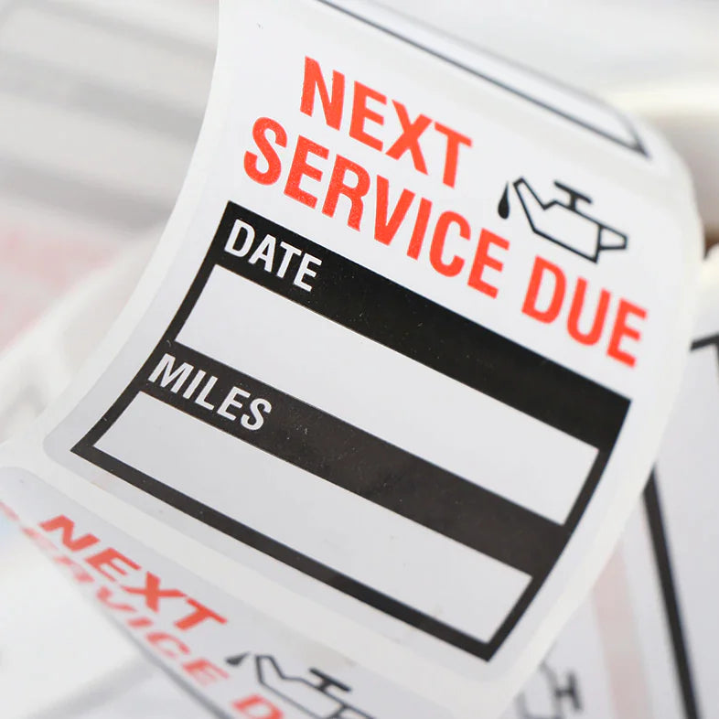 300 Oil Change Service Reminder Stickers Clear Window Lite Sticker Pack 2"x2" US by Anti Spier