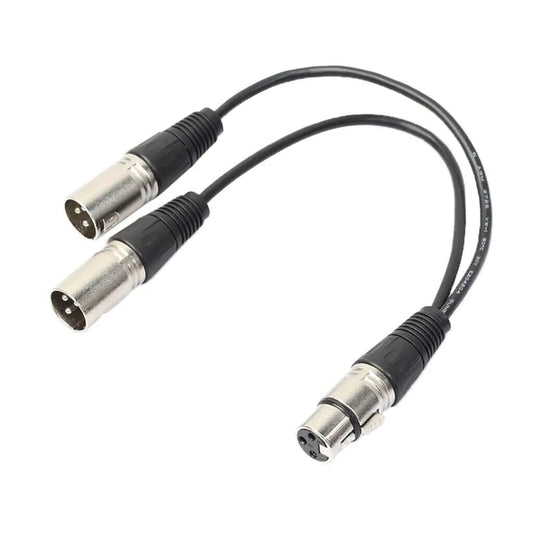 3Pin XLR Female Jack To Dual 2 Male Plug Y Splitter Cable Adapter Microphone USA by Anti Spier