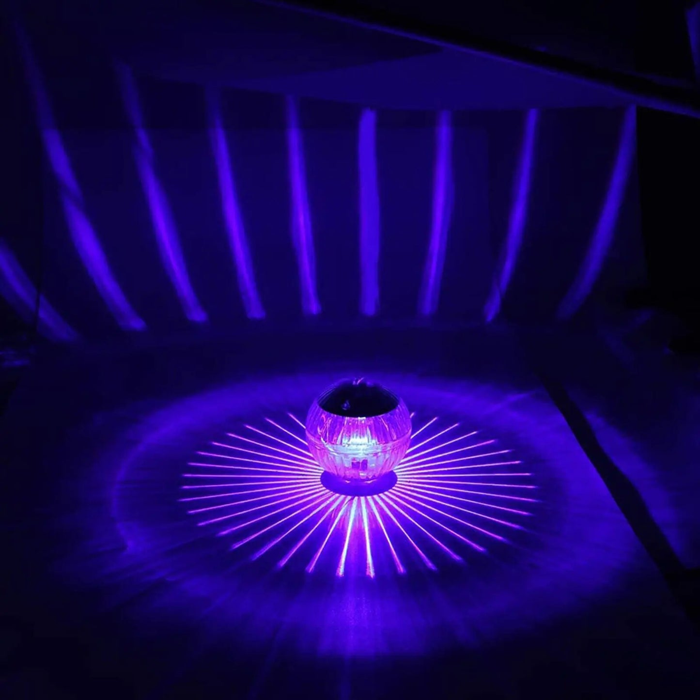 Outdoor Solar LED Floating Light Garden Pond Pool Lamp Rotating RGB Color Change by Anti Spier