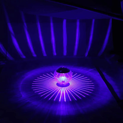 Outdoor Solar LED Floating Light Garden Pond Pool Lamp Rotating RGB Color Change by Anti Spier
