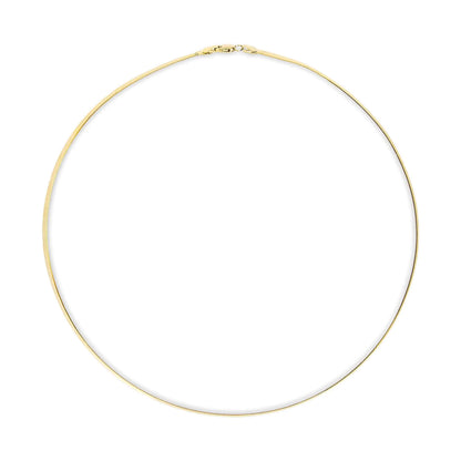 Unisex Solid 14K Gold 2.8mm Imperial Herringbone Chain Necklace by Anti Spier