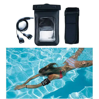 Waterproof Bag for you Smartphone with Music Out Jack and Waterproof Headphones by Anti Spier
