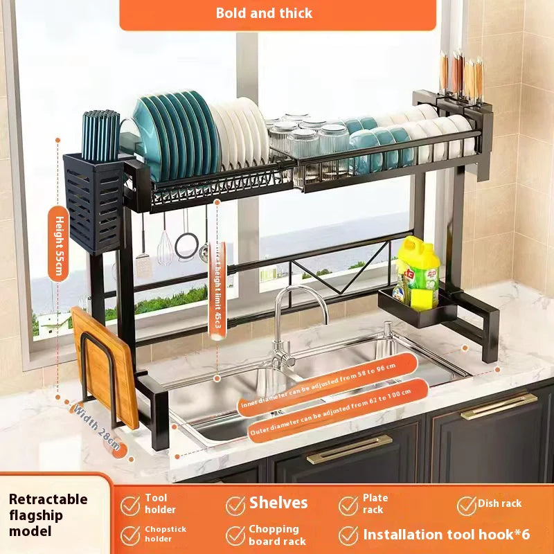 Adjustable Kitchen Dish Rack by Anti Spier