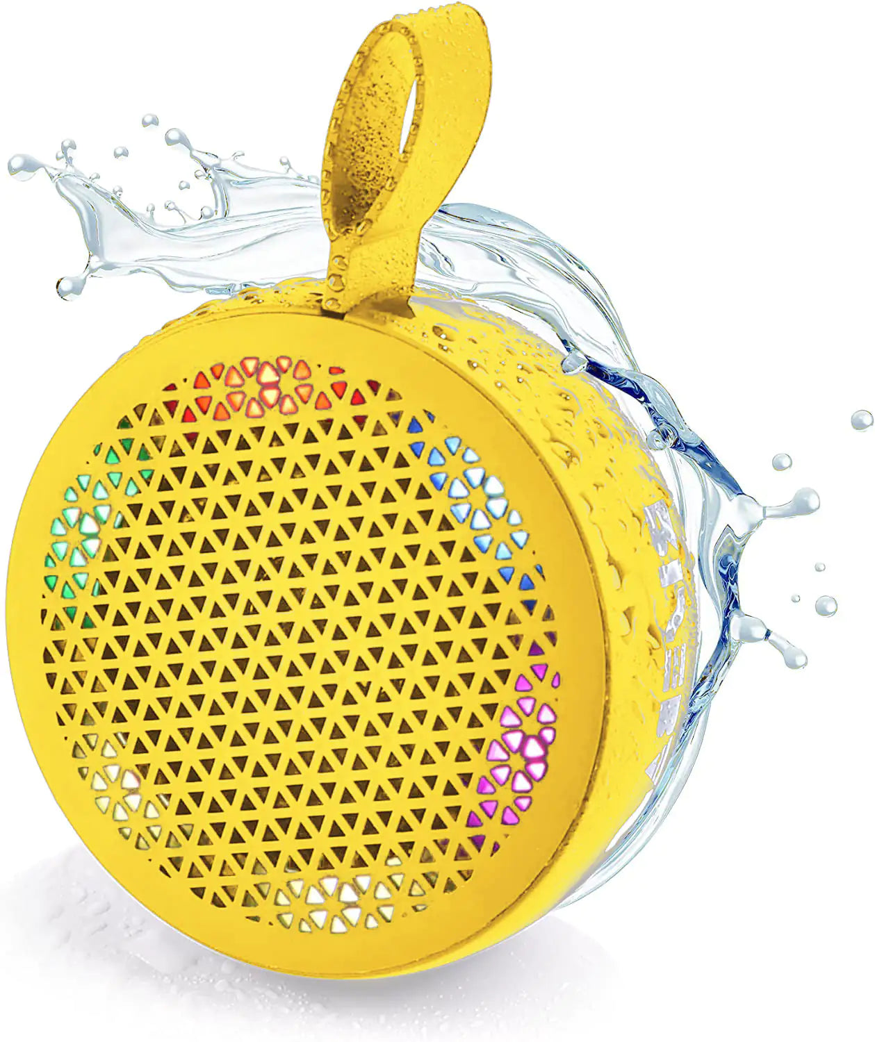 RISEBASS Water Resistant Bluetooth Shower Speaker, Handsfree Portable Speakerphone Control Buttons with LED Light, True Wireless Stereo for Bathroom, Kitchen, Hiking, Kayak, Beach, Gifts by Anti Spier