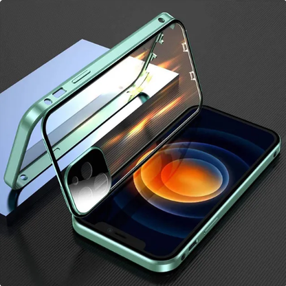 Double Sided Glass Snap Lock Case For iPhones by Anti Spier
