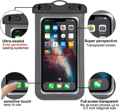 3 Pack Waterproof Floating Cell Phone Pouch Dry Bag Case Cover For Phone Samsung by Anti Spier