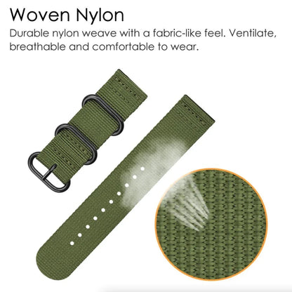 18mm 20mm 22mm Durable Military Woven Nylon Wrist Watch Band Quick Release Strap by Anti Spier