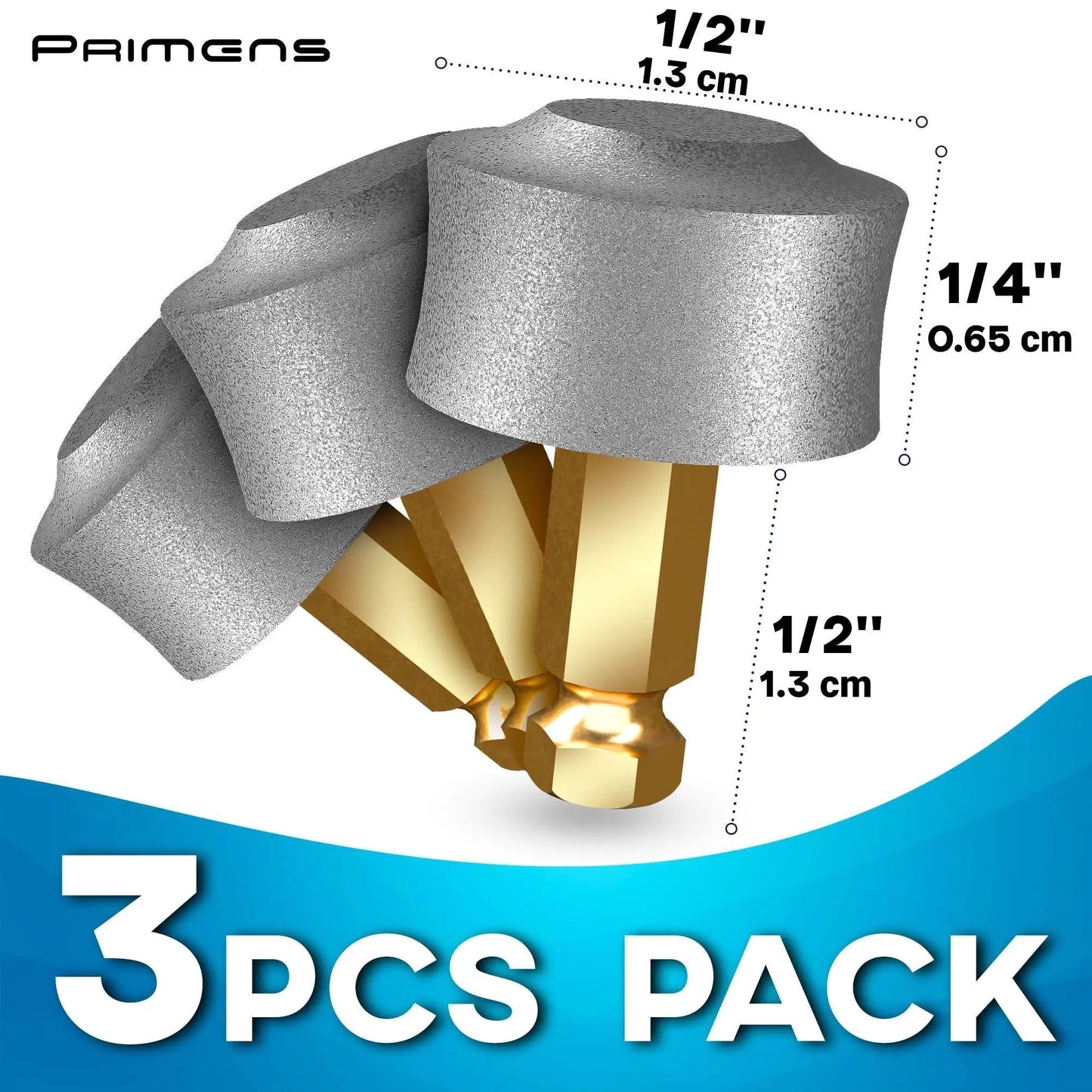 Primens Professional Dog Nail Grinder Replacement Head Pack of 3 Bits Tip by Anti Spier