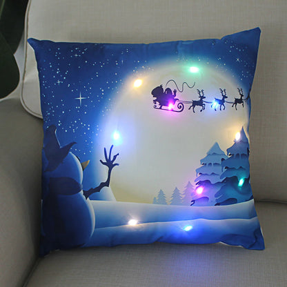 Super Soft Plush Christmas LED Lantern Pillowcase by Anti Spier