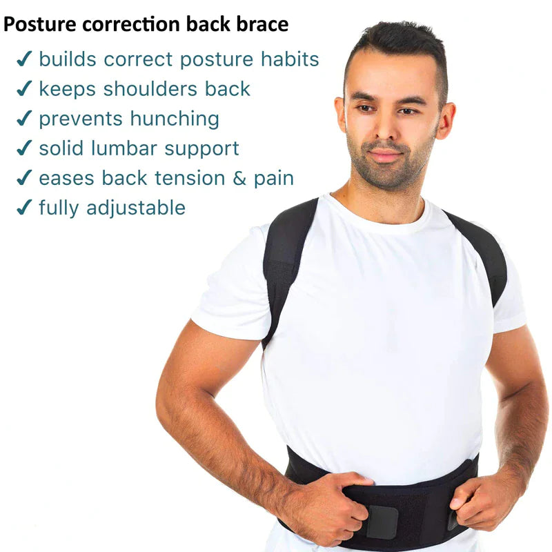 Posture Corrector Support Magnetic Back Shoulder Brace Belt Band For Men Women by Anti Spier