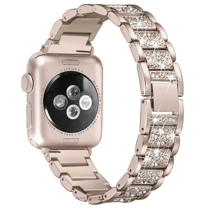 Crystal Bling Band Case iWatch Strap For Apple Watch Ultra Series 8 7 SE 6 5 4 3 by Anti Spier