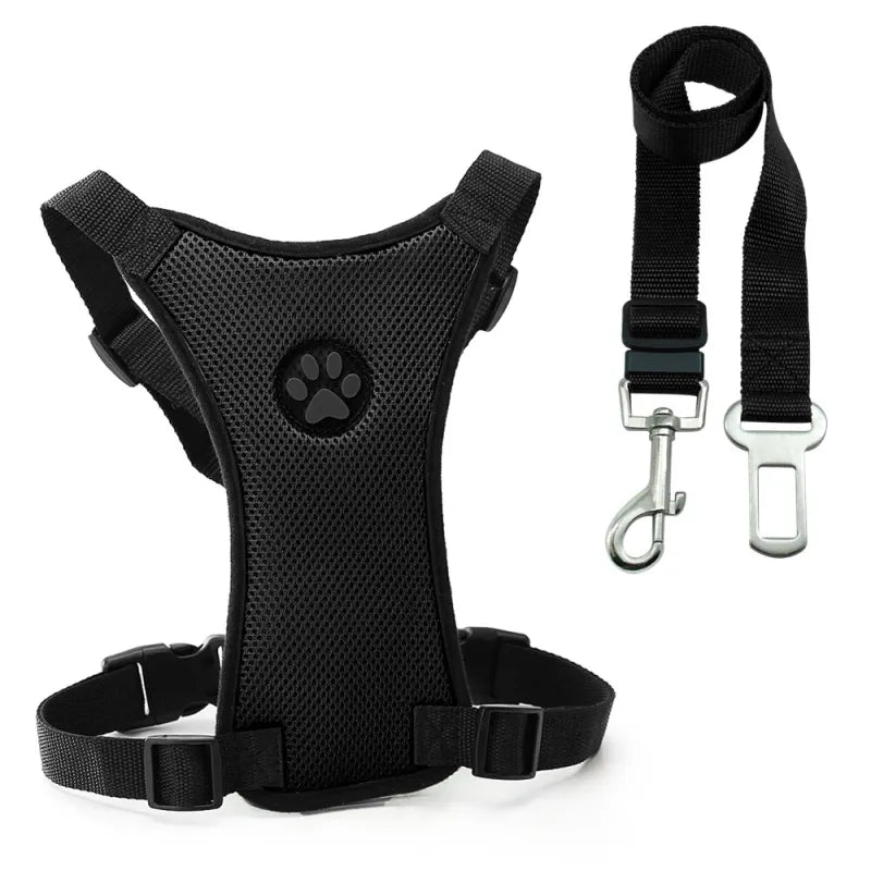 Dog supplies Breathable mesh chest straps Pet car safety chest back by Anti Spier