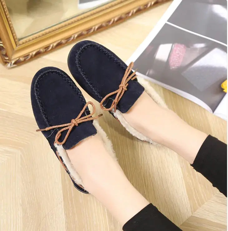 Winter Casual Plush Flat Shoes by Anti Spier
