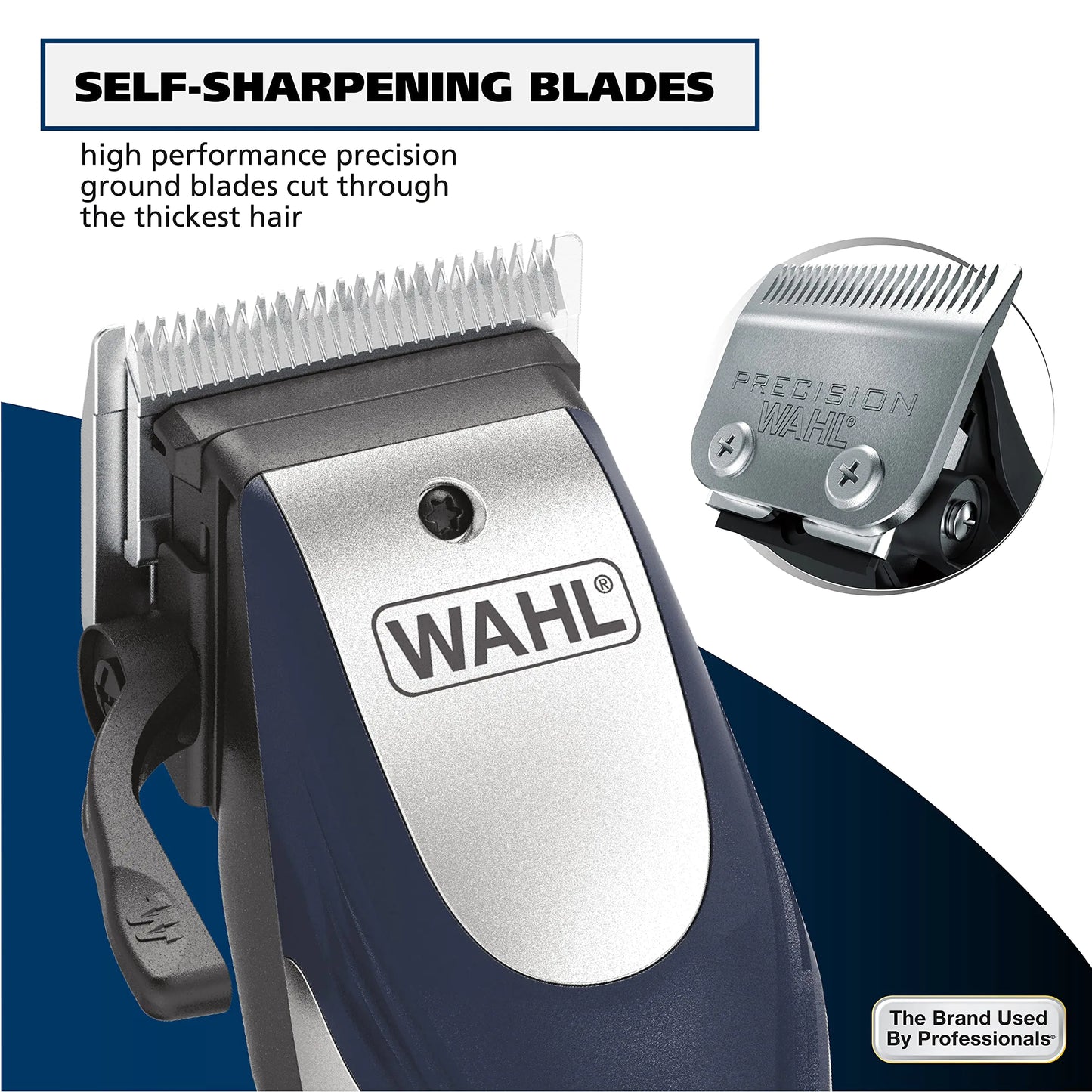 Wahl Lithium Ion Pro Rechargeable Cordless Hair Clippers for Men, Woman, & Children with Smart Charge Technology for Convenient at Home Haircutting - Model 79470 Sliver 22 Piece Set by Anti Spier