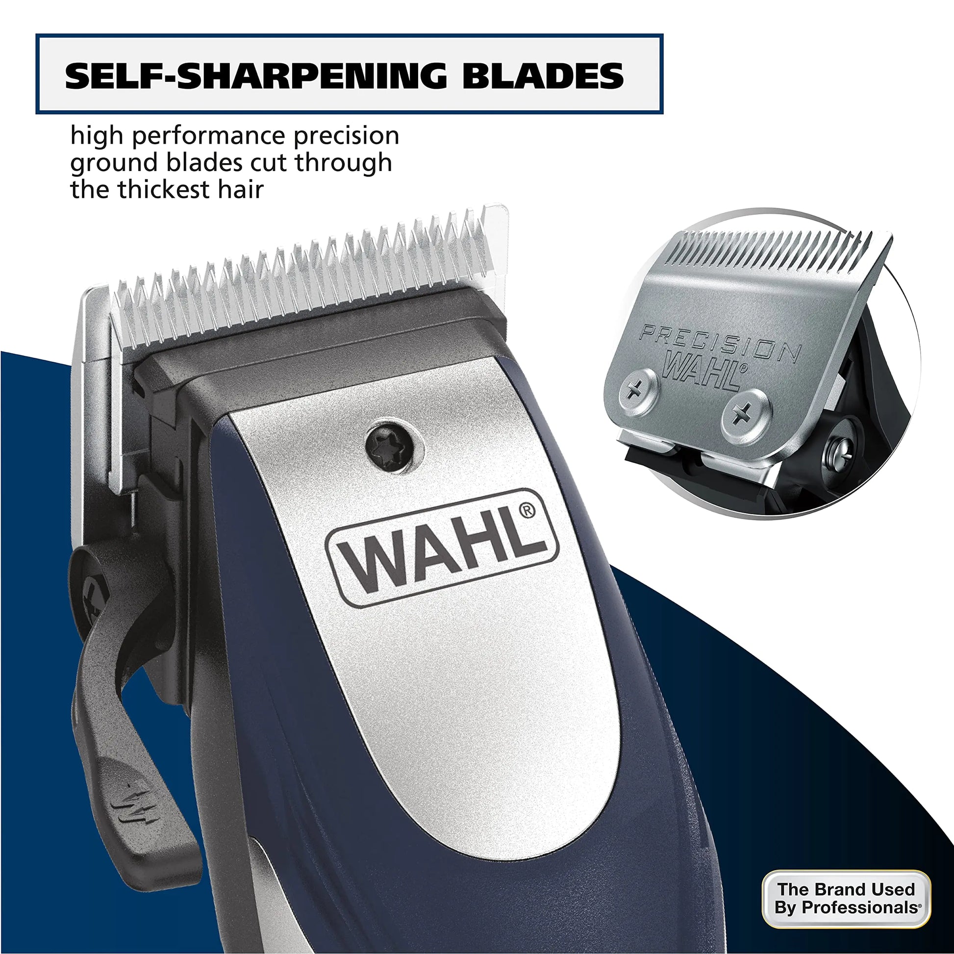 Wahl Lithium Ion Pro Rechargeable Cordless Hair Clippers for Men, Woman, & Children with Smart Charge Technology for Convenient at Home Haircutting - Model 79470 Sliver 22 Piece Set by Anti Spier