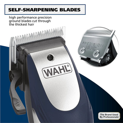 Wahl Lithium Ion Pro Rechargeable Cordless Hair Clippers for Men, Woman, & Children with Smart Charge Technology for Convenient at Home Haircutting - Model 79470 Sliver 22 Piece Set by Anti Spier