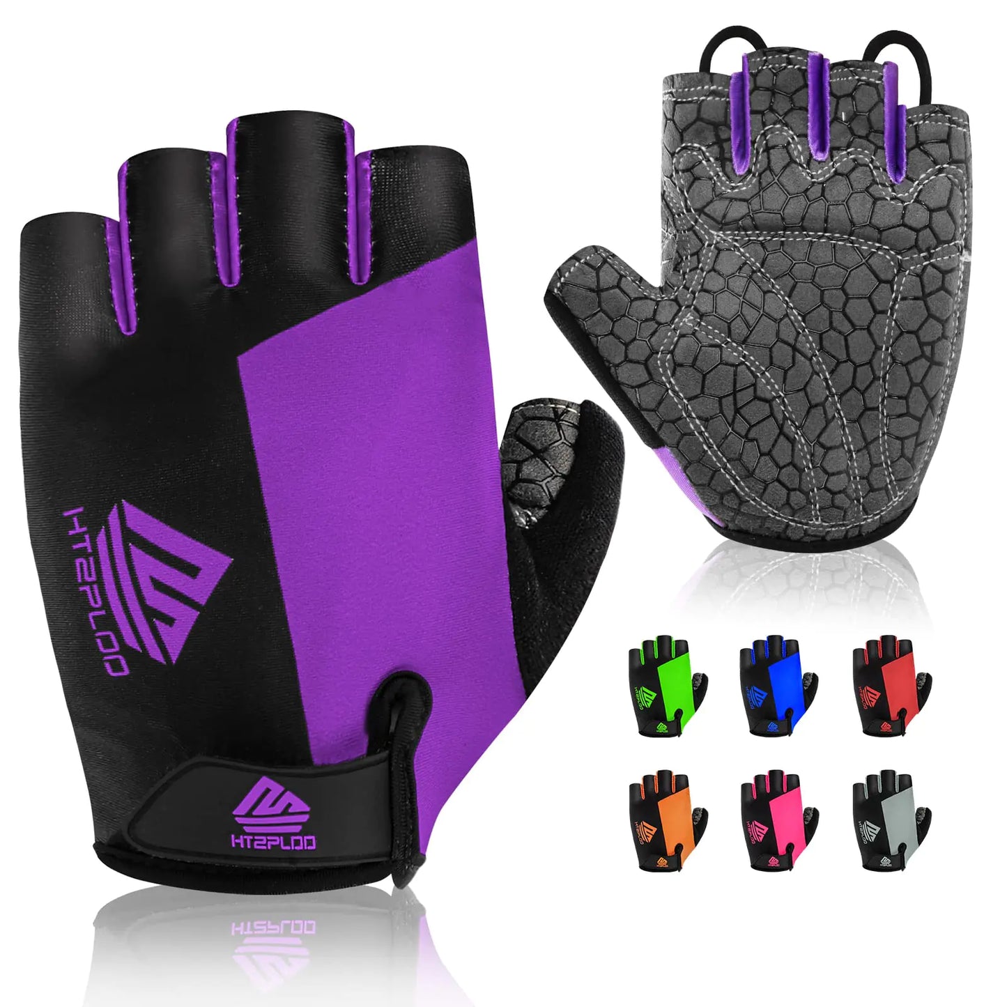 Bike Gloves Cycling Gloves Biking Gloves Bicycle Gloves for Men Women with Anti-Slip Shock-Absorbing Pad,Light Weight Half Finger Gloves for Cycling Workout Training Outdoor Black&gray X-Large by Anti Spier