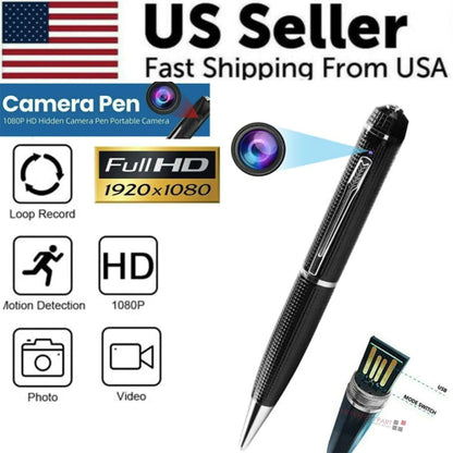 Hidden Cam Pocket Pen Camera 1080P HD Mini Body Video Recorder DVR Security USB by Anti Spier