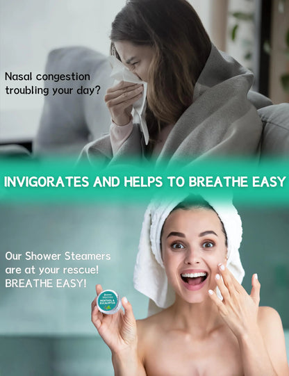 Shower Steamers Aromatherapy 15 Pack, Menthol & Eucalyptus Shower Bombs with Natural Essential Oils, Quick Relief Nasal Congestion, Relaxation & Self Care Gifts for Women & Men 15 Count (Pack of 1) Breathing by Anti Spier