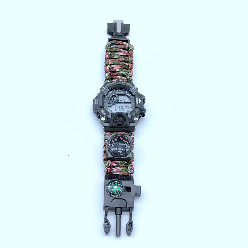 Multifunctional Outdoor Compass Watch with Survival Tools by Anti Spier
