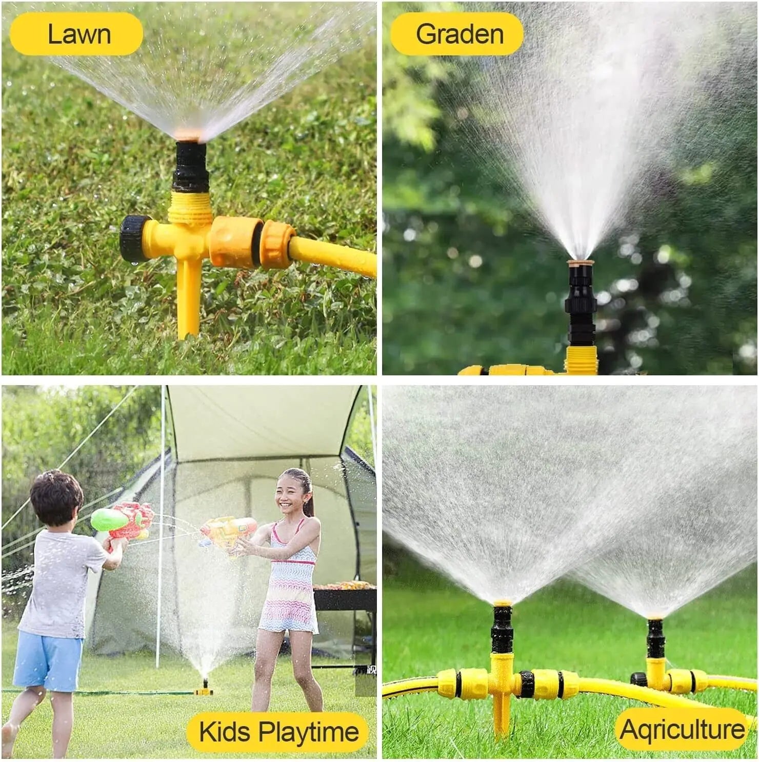 360° Rotation Auto Irrigation System Garden Lawn Sprinkler Patio Save Water USA by Anti Spier