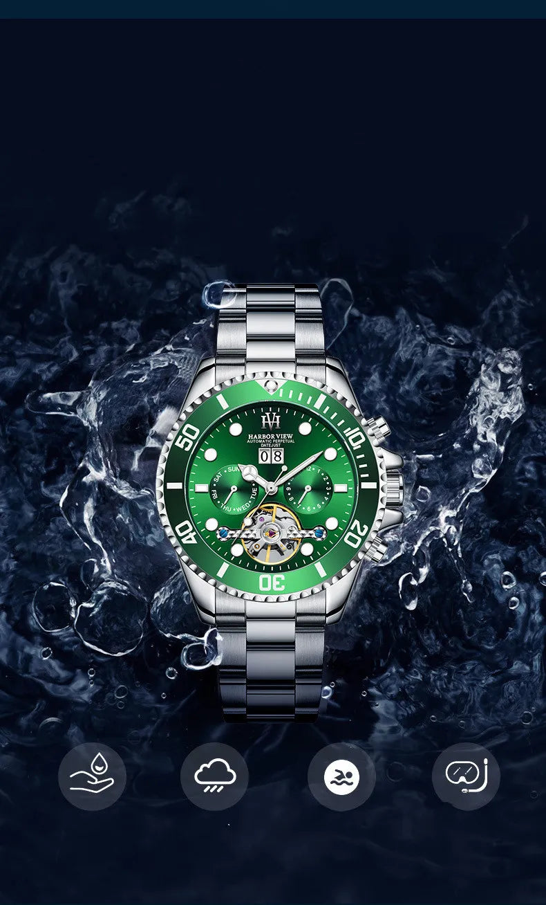 ARBOR VIEW Tourbillon Green Mechanical Watch by Anti Spier