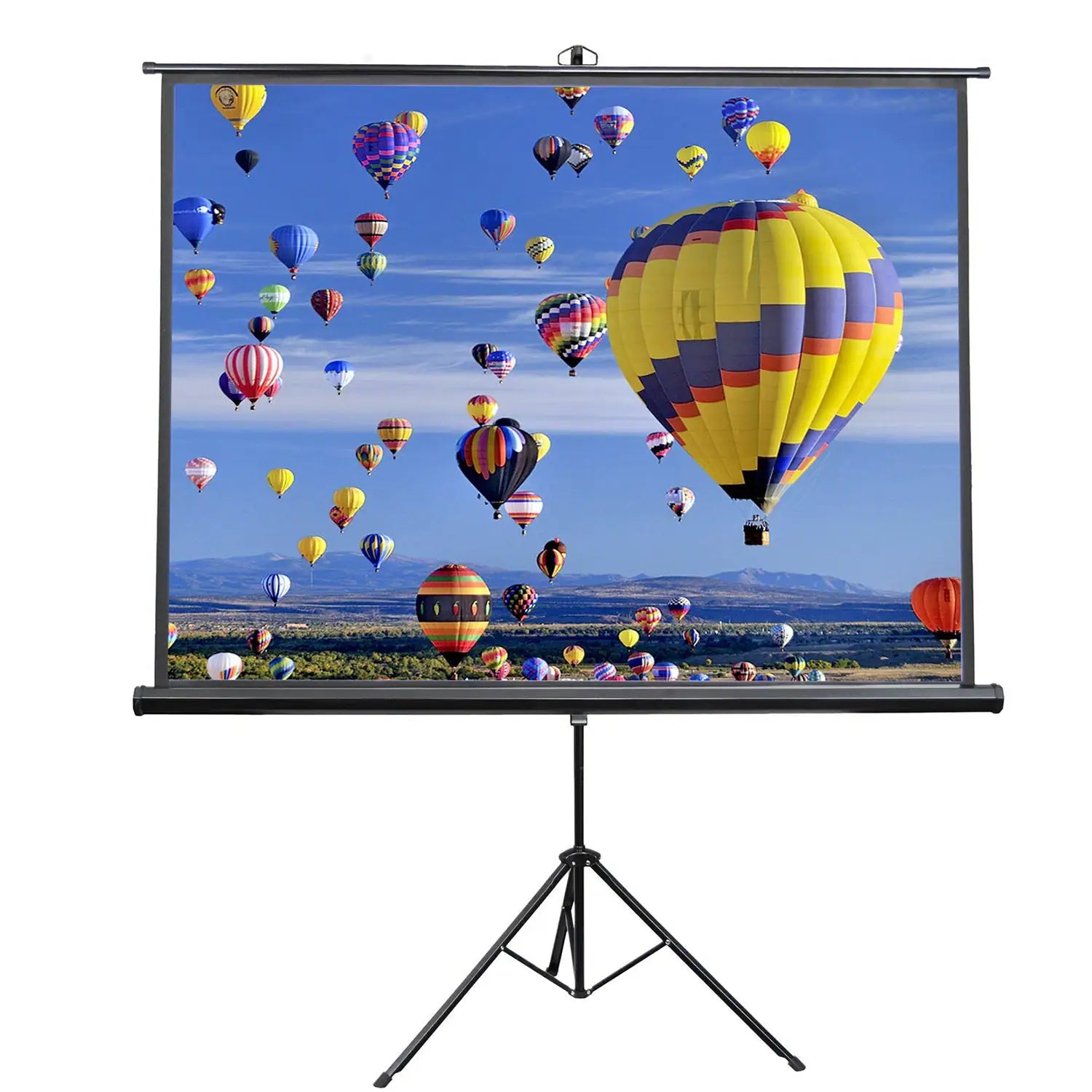 5Core Projector Screen with Tripod Stand 72" 4:3 Ultra HD Anti-Crease Indoor Outdoor Projection by Anti Spier