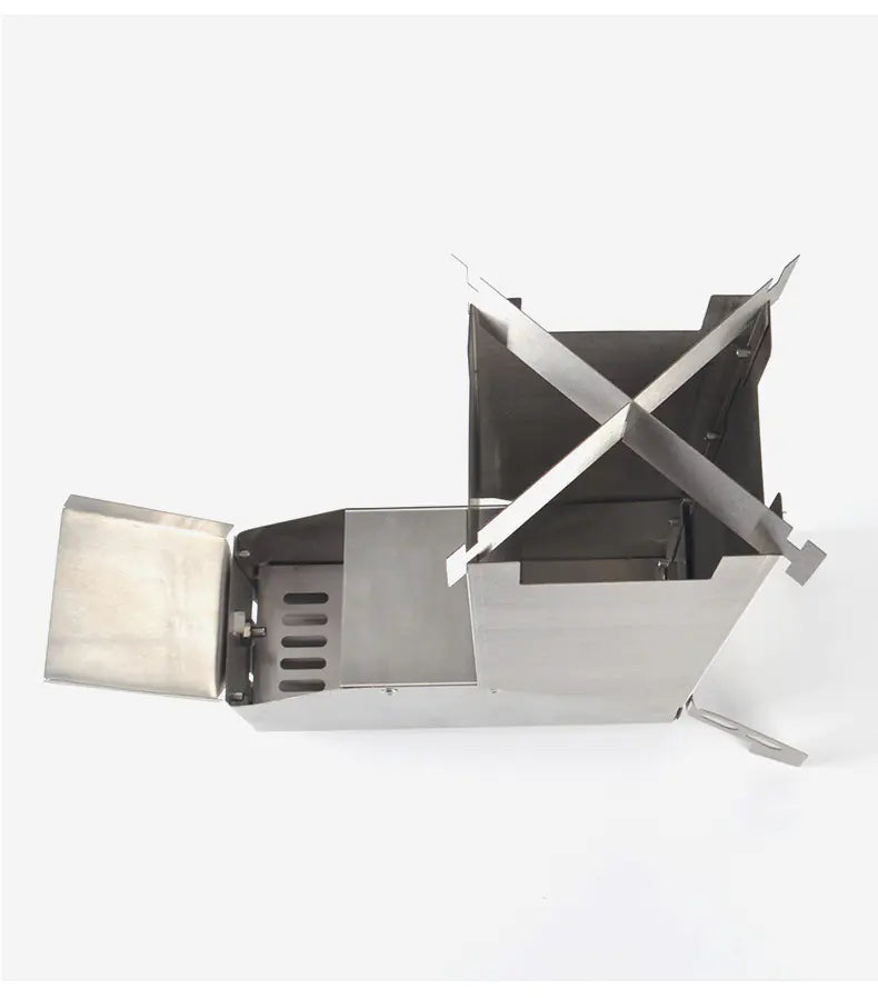 Stainless Steel Folding BBQ Grill for Camping and Firewood by Anti Spier