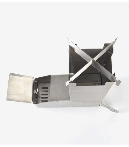 Stainless Steel Folding BBQ Grill for Camping and Firewood by Anti Spier