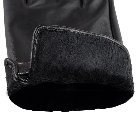 Autumn Warmth Stylish Vegan Leather Touch Smart Gloves by Anti Spier