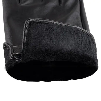 Autumn Warmth Stylish Vegan Leather Touch Smart Gloves by Anti Spier
