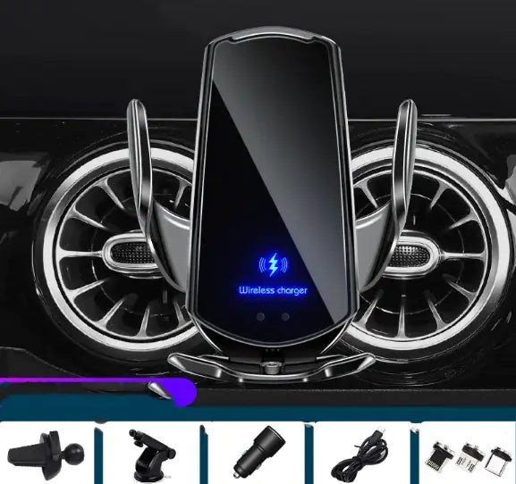 Car Wireless Charger with Magnetic Phone Holder by Anti Spier