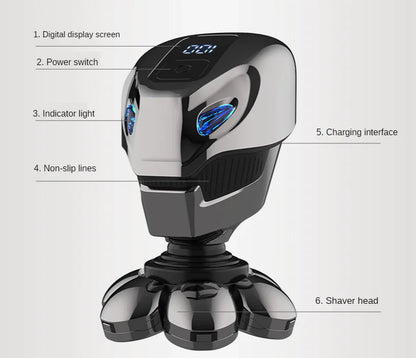 7D Cordless Shaver Hair Trimmer Men’s 5-In-1 Electric Head Shaver Razor Men Wet by Anti Spier