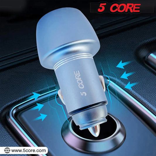 5Core USB Car Charger 36W Type C Cigarette Lighter Adapter Outlet Fast Charging by Anti Spier
