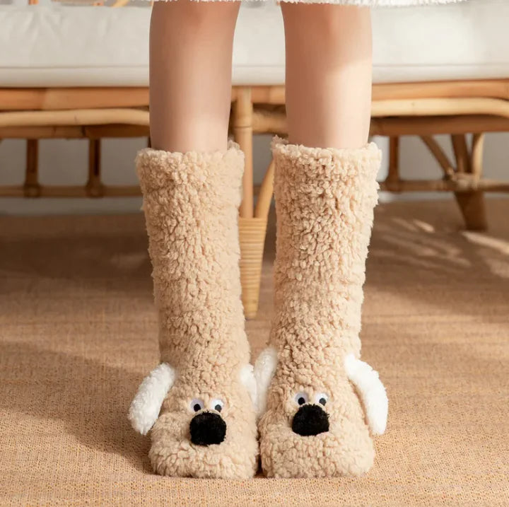Women’s Plush Dog Socks by Anti Spier