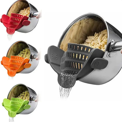 Multi-Functional Silicone Clip-On Strainer by Anti Spier