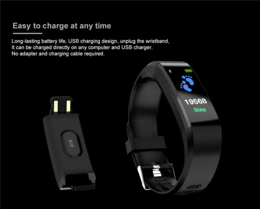 Fitness Smart Watch Activity Tracker Heart Rate For Women Men Oxygen BP Monitor by Anti Spier