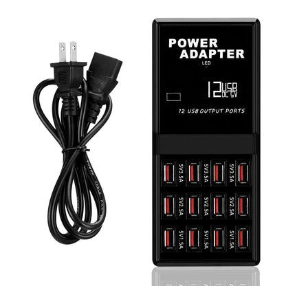 Multi 12 Port USB Charging Station Hub Desktop Wall Cell Phone Charger Organizer by Anti Spier