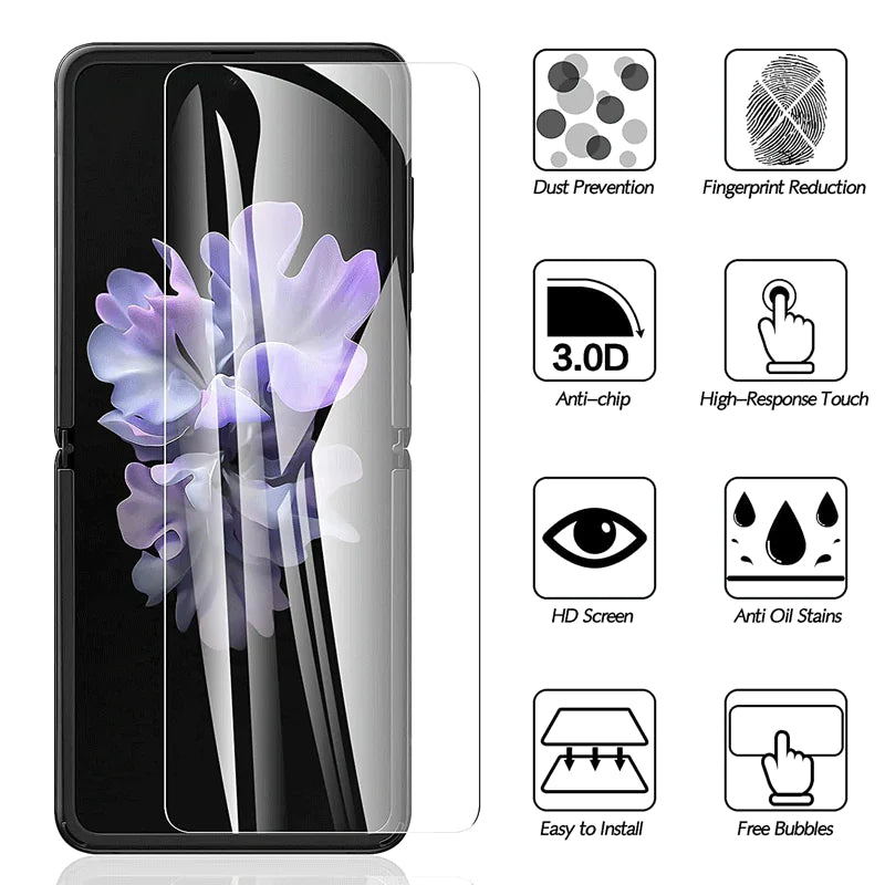 For Samsung Galaxy Z Flip 3 5G Soft Hydrogel Screen Protector Film/HD Lens Cover by Anti Spier