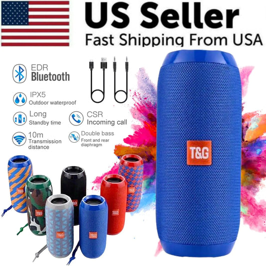 Bluetooth Speaker Wireless Waterproof Outdoor Stereo Bass USB/TF/FM Radio LOUD by Anti Spier