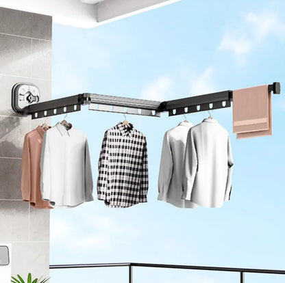 Retractable Aluminum Suction Cup Clothes Hanger by Anti Spier