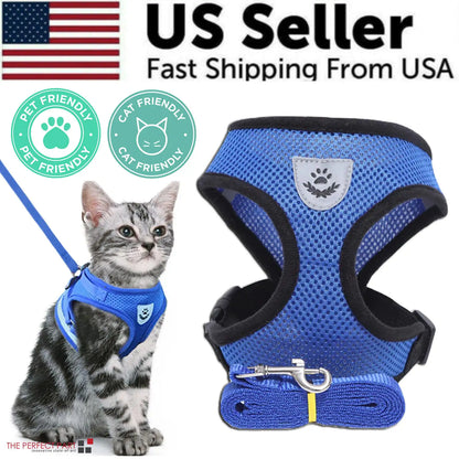 Cat Dog Pet Harness Adjustable Control Vest Dogs Reflective S M L XL Leash by Anti Spier