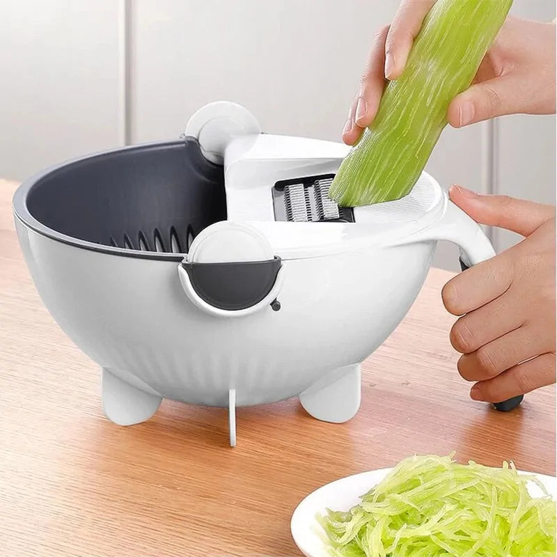 Magic Multifunctional Rotate Vegetable Cutter by Anti Spier